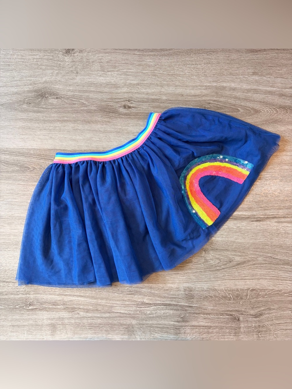 365 Kids from Garanimals blue rainbow tulle skirt